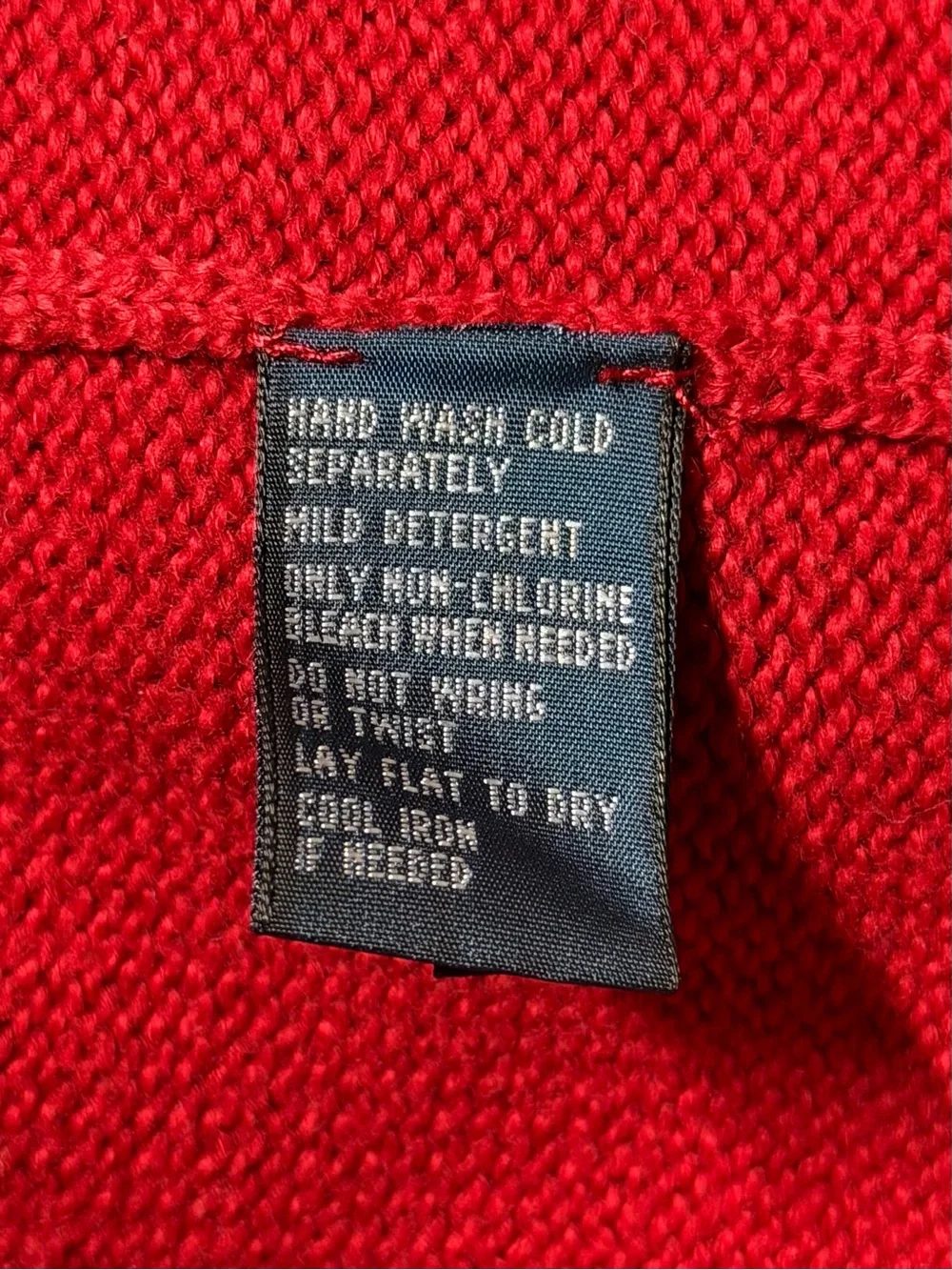 Ralph Lauren Red Half-Zip Knit Sweater with Polo Logo
